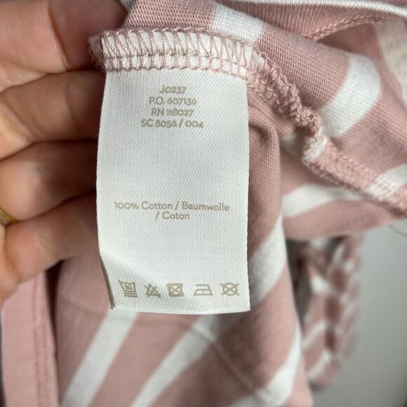 Boden Lena Breton Pink White Stripe Blouse Balloon Long Sleeve Top US 2 Small S - Picture 4 of 8